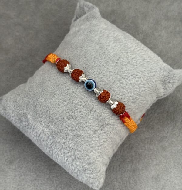 Premium silver rakhi for brother – Pure silver with detailed craftsmanship