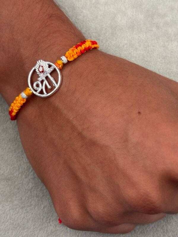 Premium silver rakhi for brother – Pure silver with detailed craftsmanship