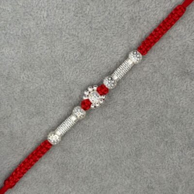 Premium silver rakhi for brother – Pure silver with detailed craftsmanship