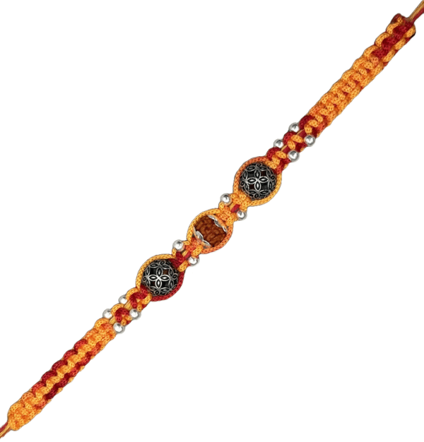 Premium silver rakhi for brother – Pure silver with detailed craftsmanship