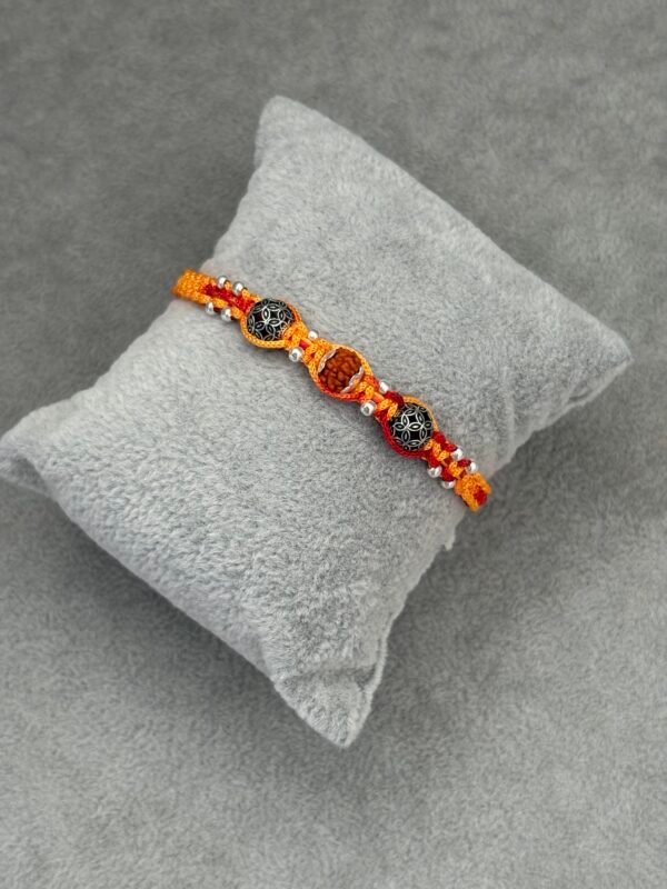 Premium silver rakhi for brother – Pure silver with detailed craftsmanship
