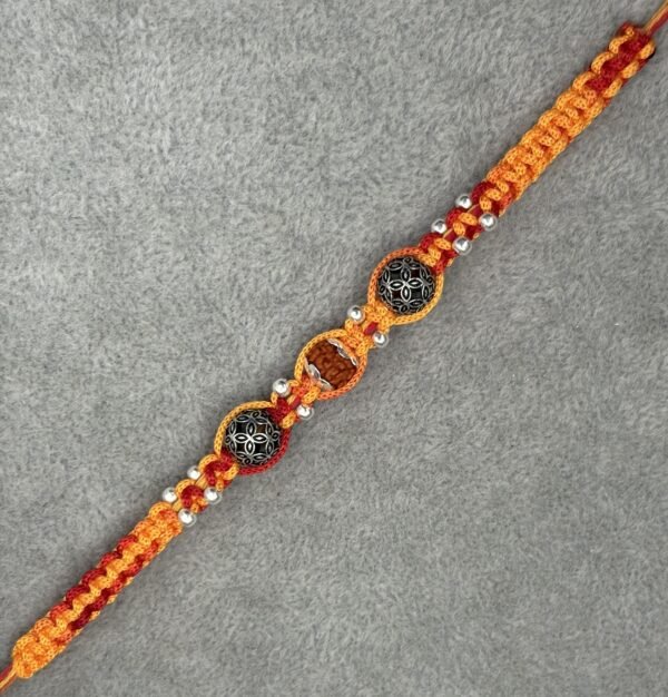 Premium silver rakhi for brother – Pure silver with detailed craftsmanship