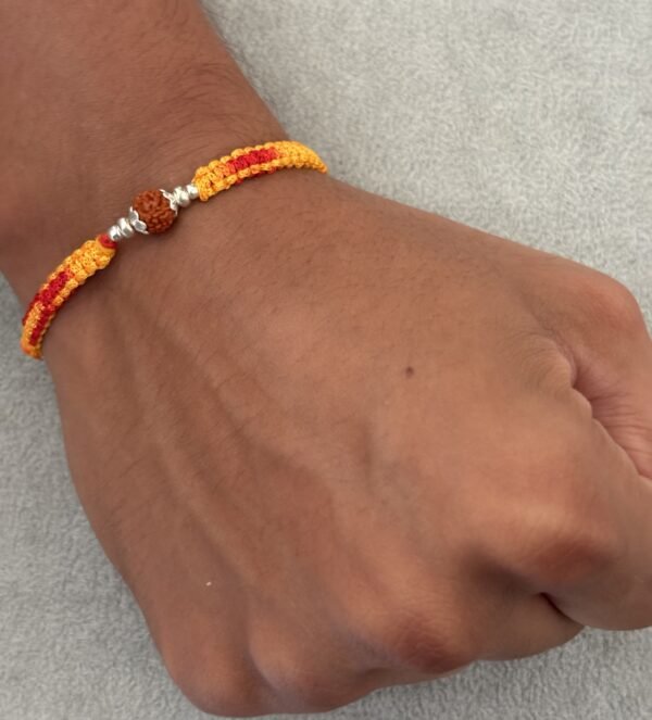 Premium silver rakhi for brother – Pure silver with detailed craftsmanship