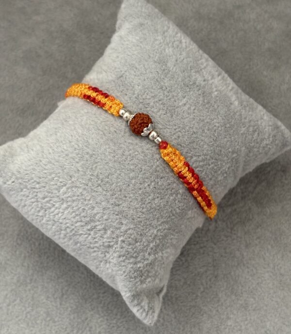 Premium silver rakhi for brother – Pure silver with detailed craftsmanship