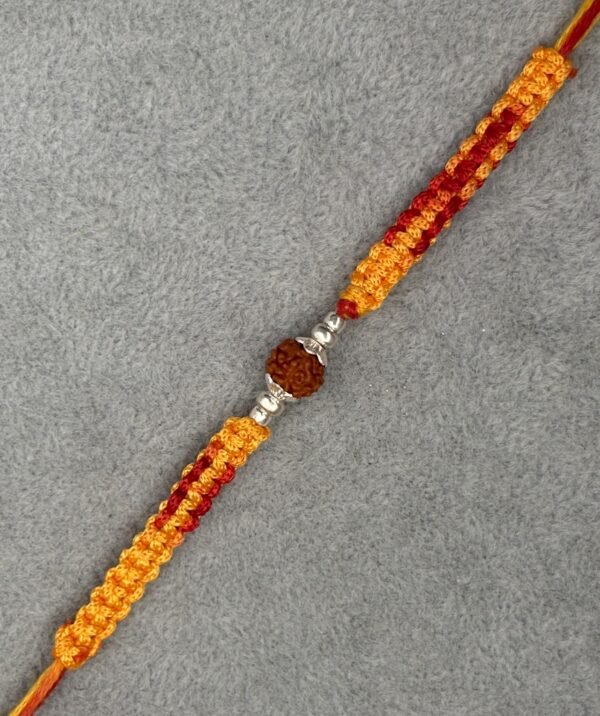 Premium silver rakhi for brother – Pure silver with detailed craftsmanship