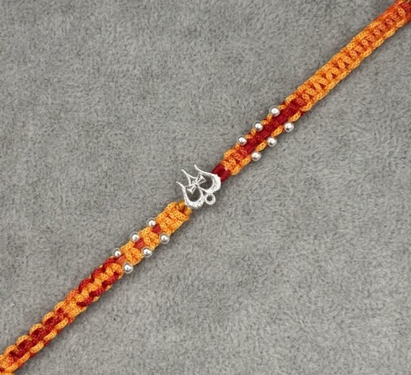 Premium silver rakhi for brother – Pure silver with detailed craftsmanship