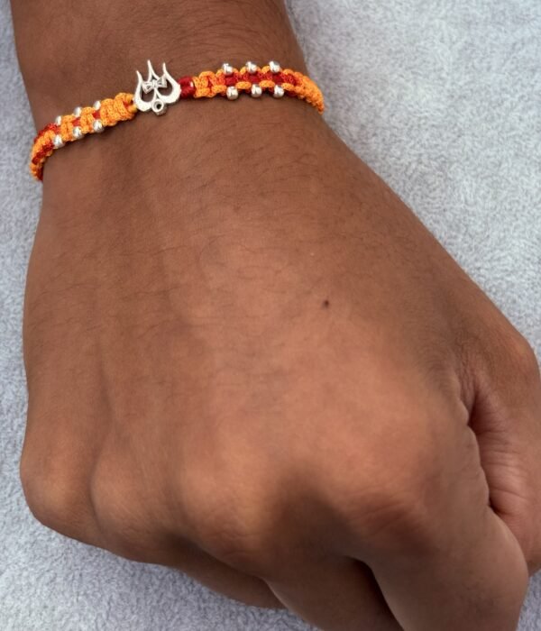 Premium silver rakhi for brother – Pure silver with detailed craftsmanship
