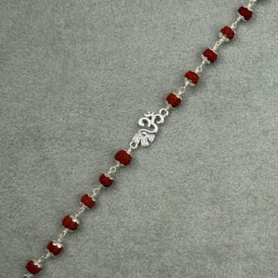 om silver Rudraksha Bracelet