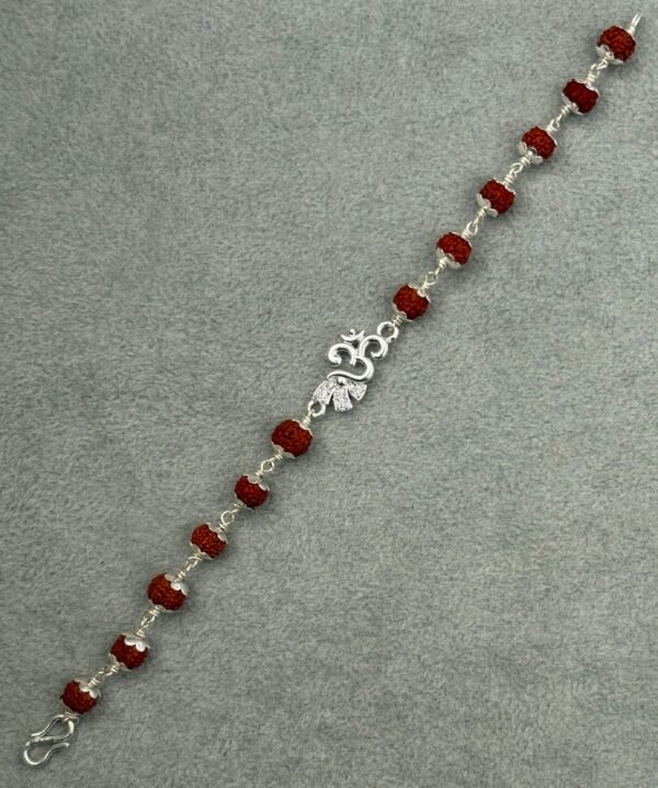 om silver Rudraksha Bracelet