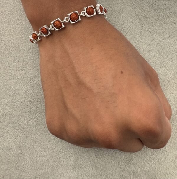 Silver Rudraksha Bracelet - Image 3