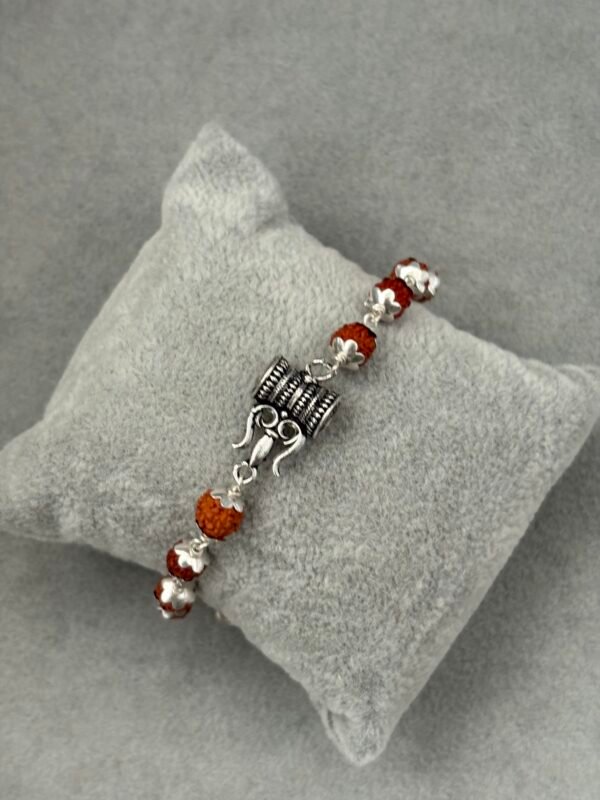trishool damru Rudraksha Bracelet - Image 2