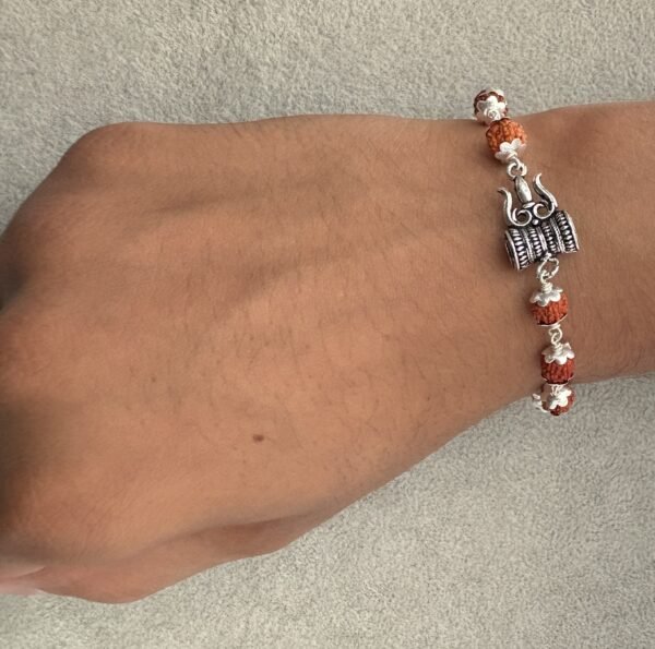 trishool damru Rudraksha Bracelet - Image 3