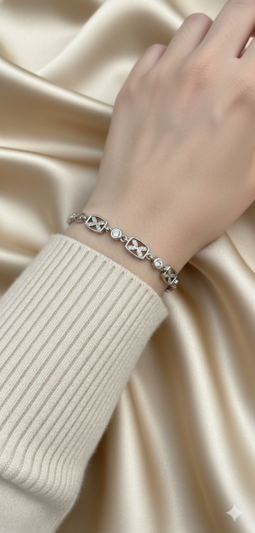 Bloom grace silver bracelet