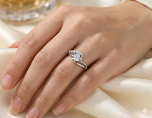 Leaf silver rings for women