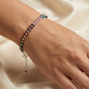 Multicolour silver bracelet