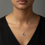 Sun charm silver necklace