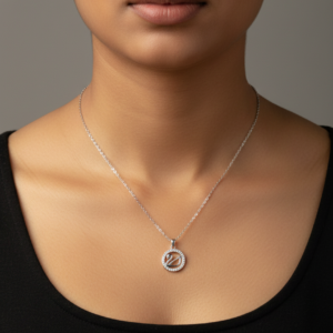 Swan silver necklace