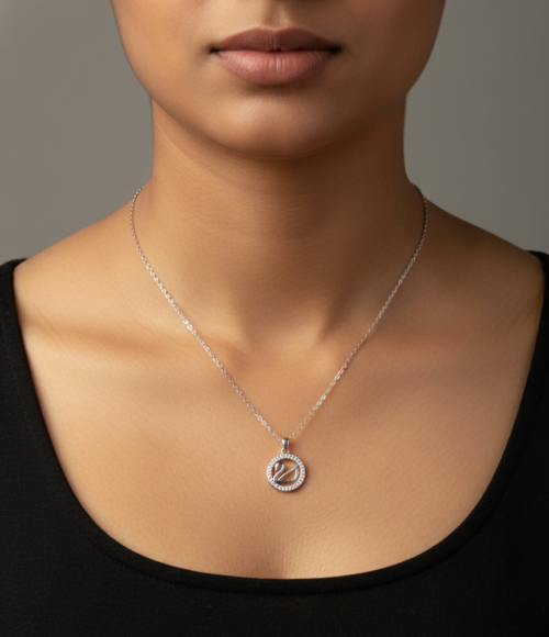 Swan silver necklace
