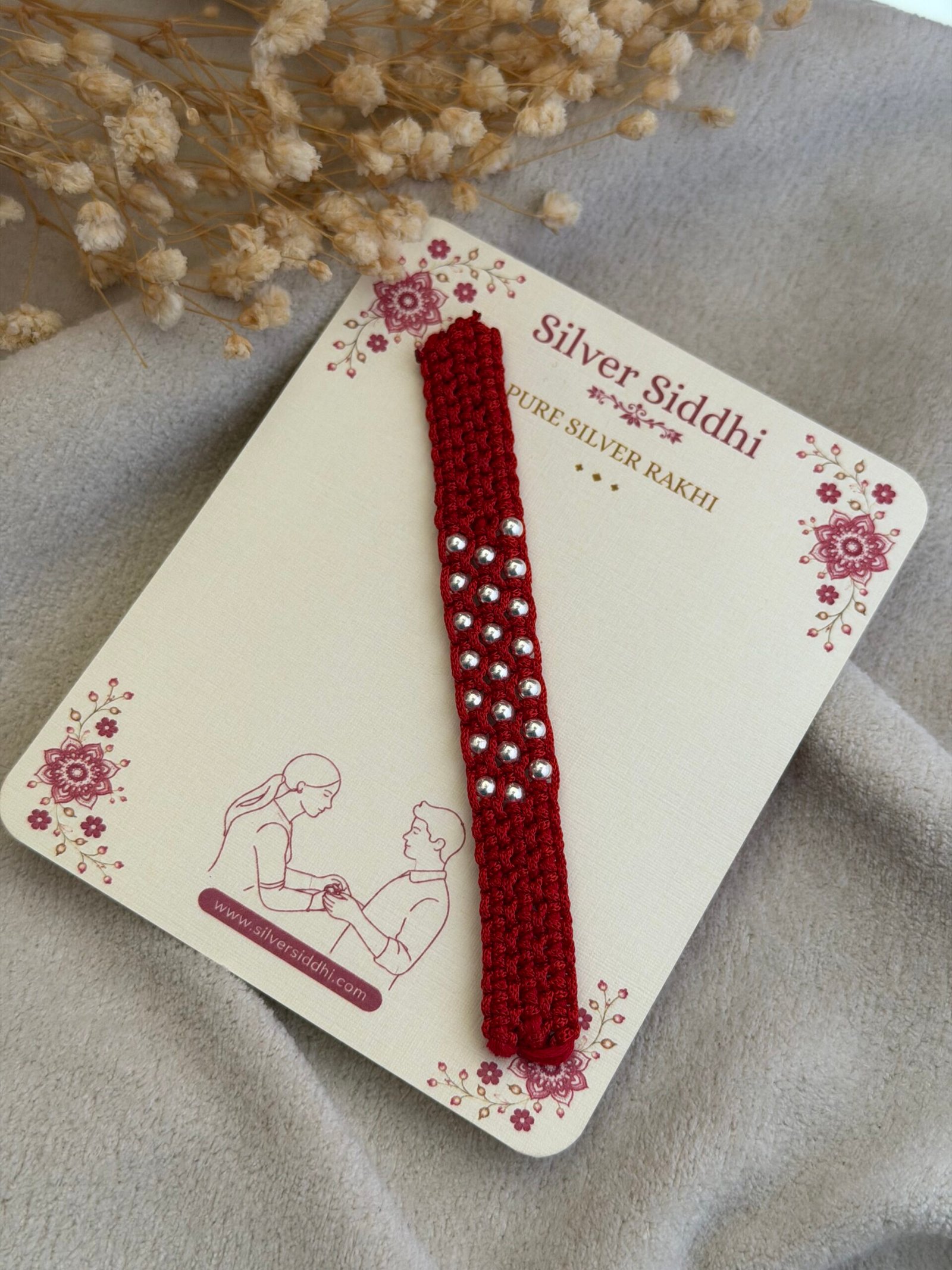 22 ball wide strip moli silver rakhi - Image 3
