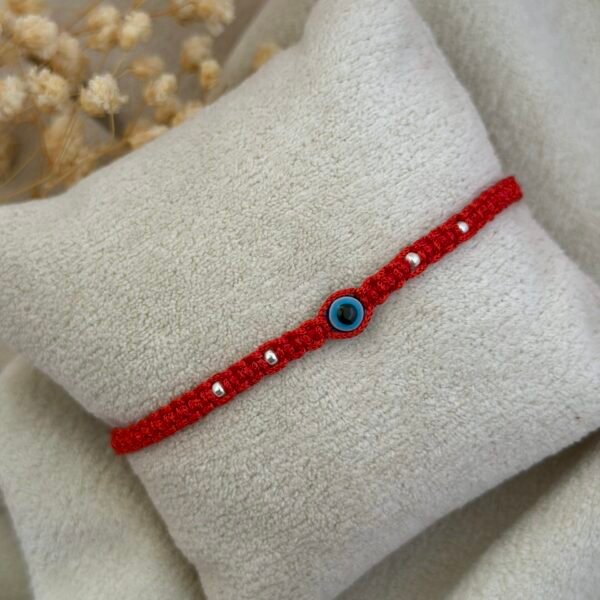 Evil Eye Rudraksha Silver Rakhi