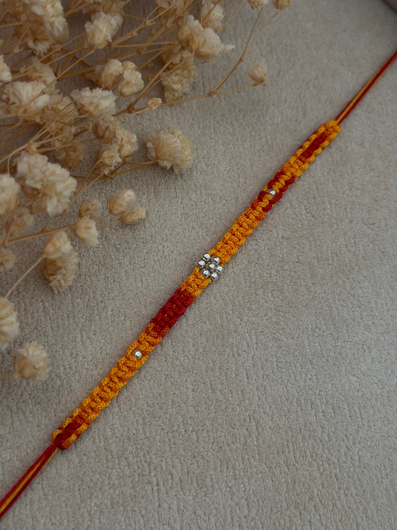 floral moli silver rakhi - Image 4