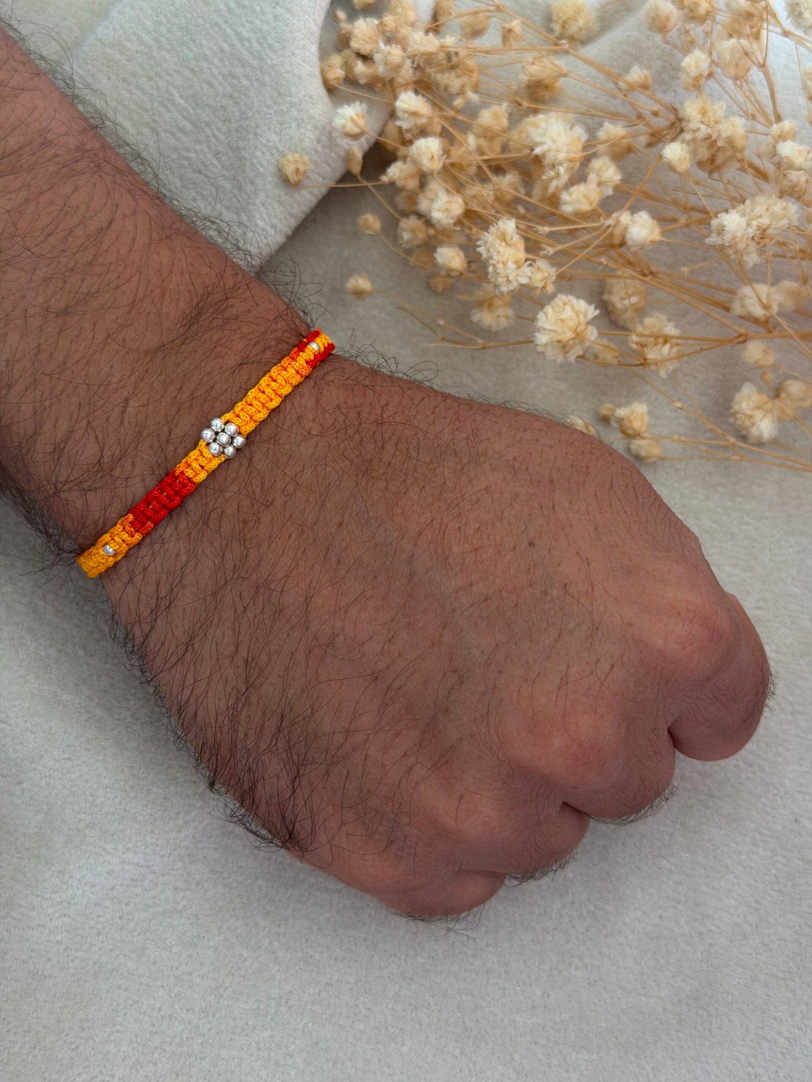 floral moli silver rakhi - Image 2