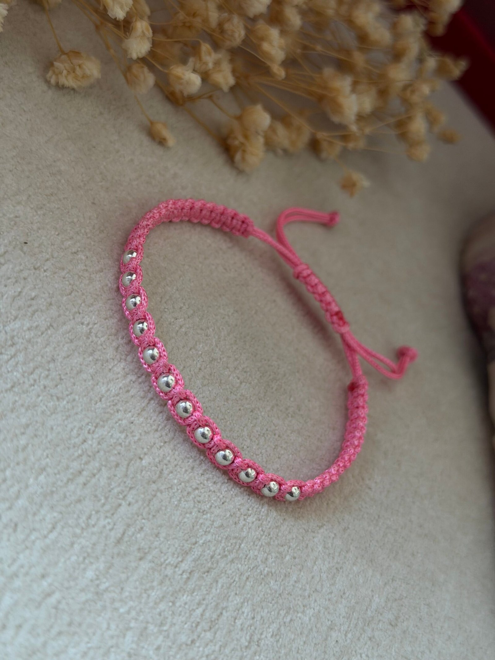Pink Macrame Bracelet - Image 4