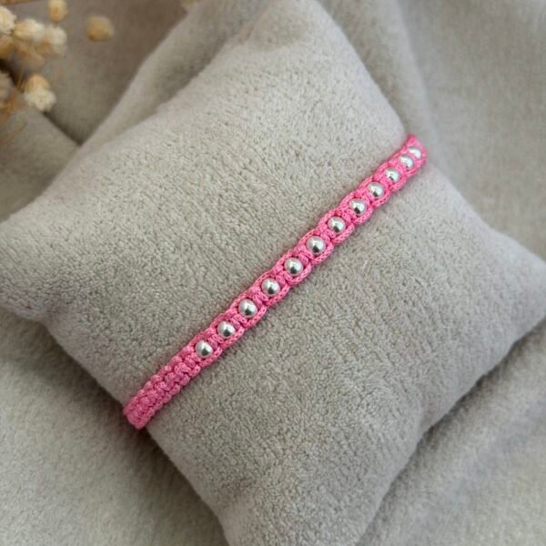 Pink Macrame Bracelet