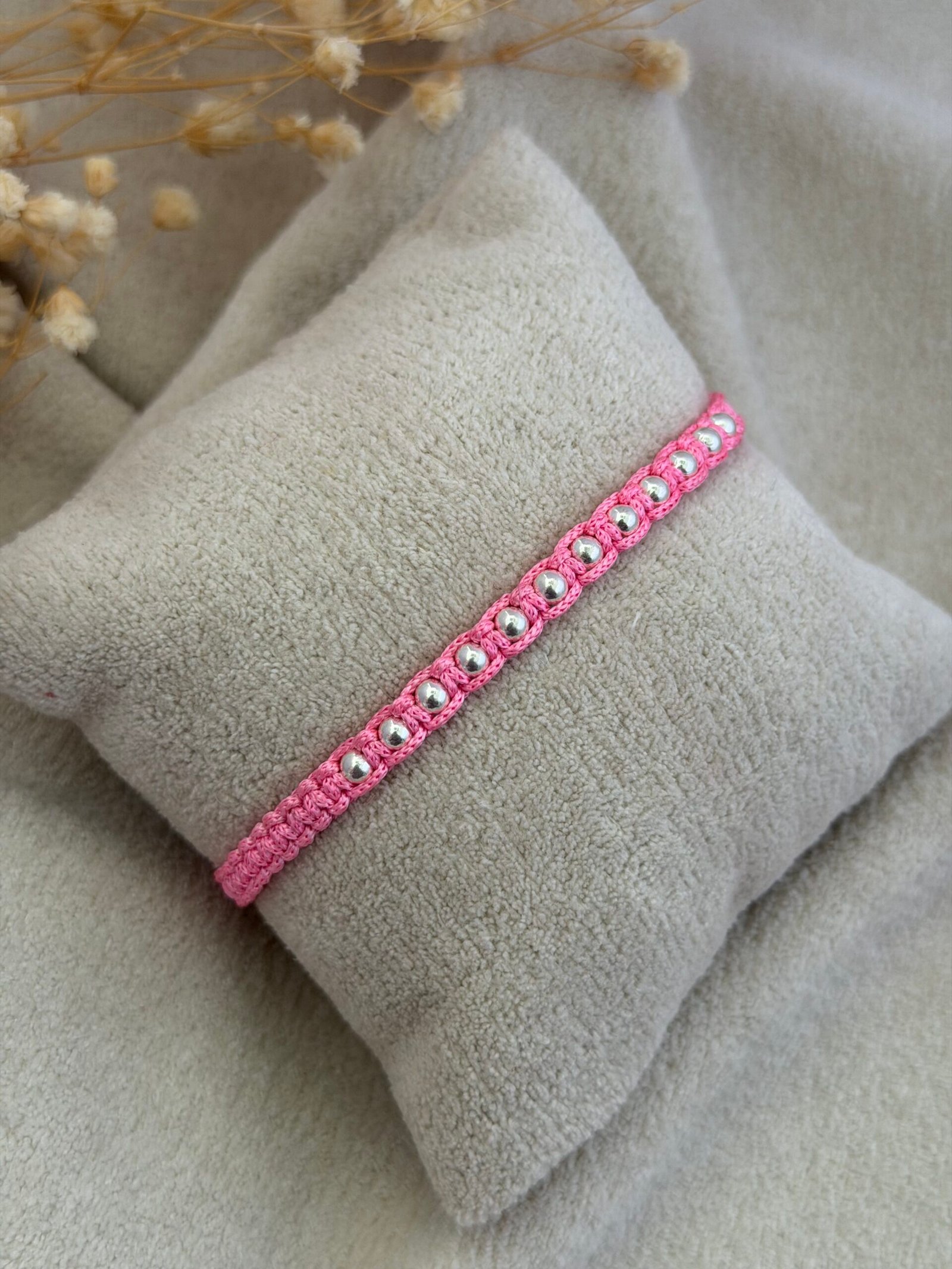 Pink Macrame Bracelet