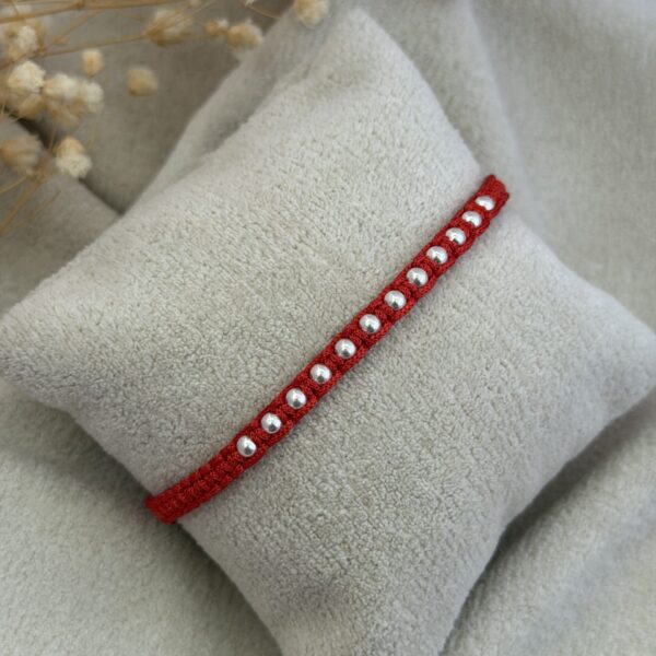 Red Macrame Bracelet