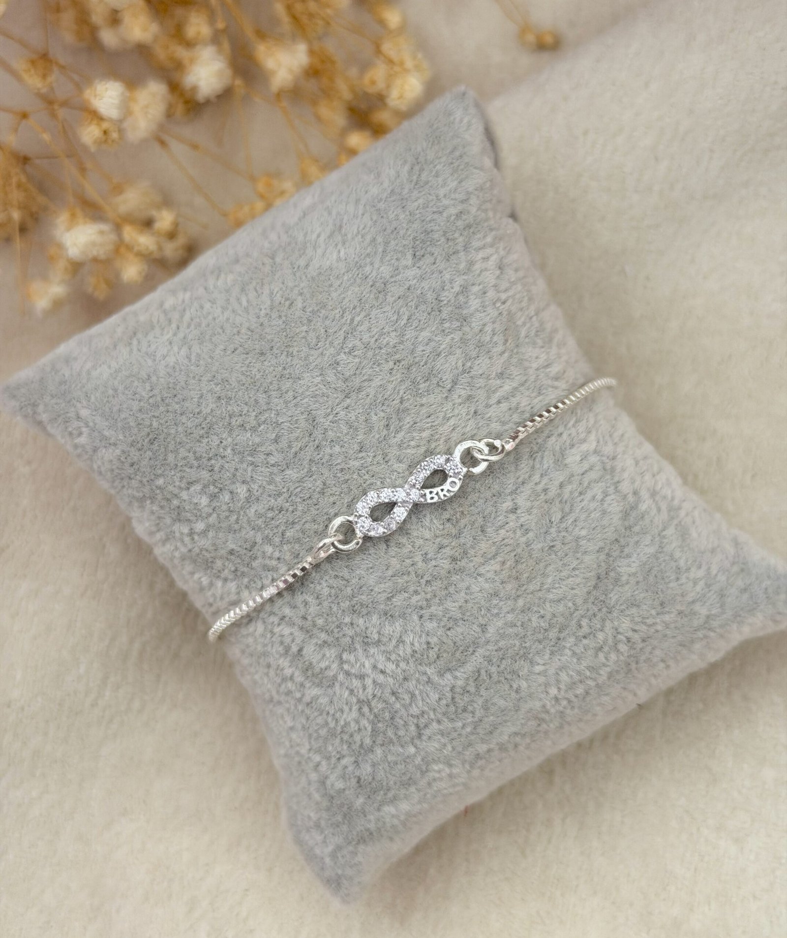 Infinity Silver Chain Rakhi