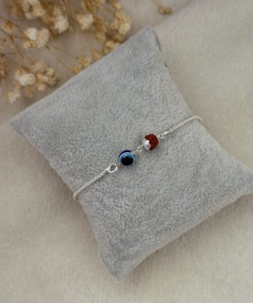 Evil Eye Rudraksha Chain Rakhi