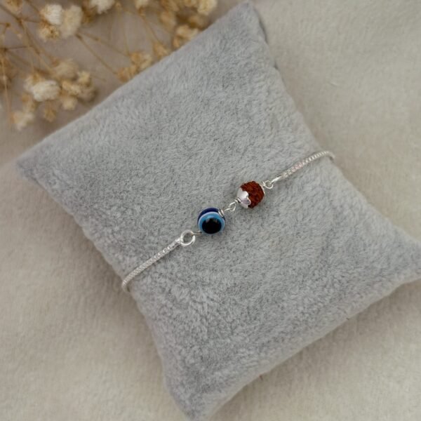 Evil Eye Rudraksha Chain Rakhi
