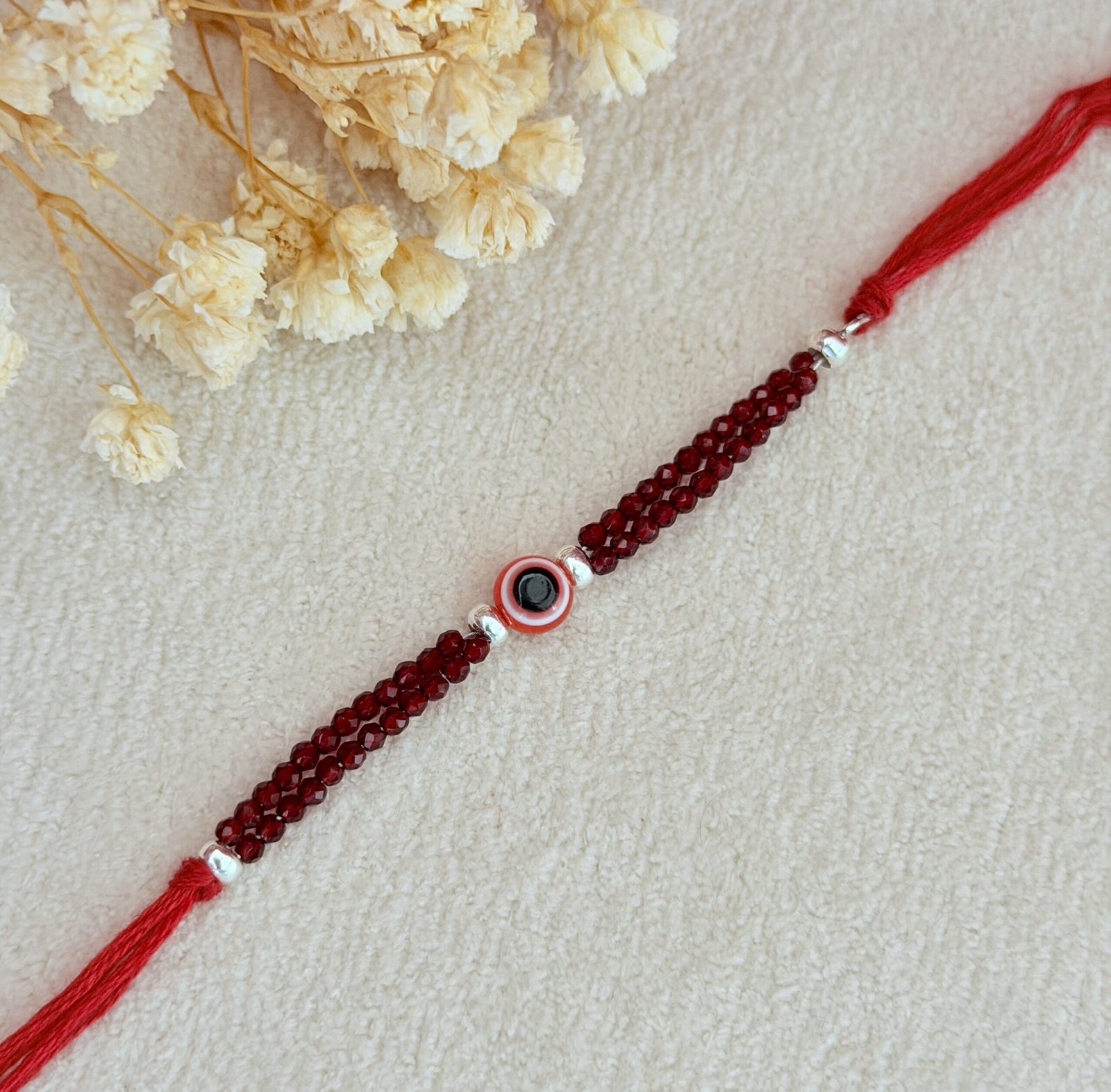 Pearl Silver Kids Rakhi - Image 2
