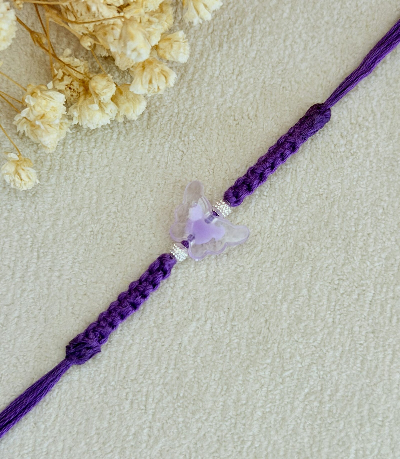 Butterfly Silver kids rakhi - Image 3