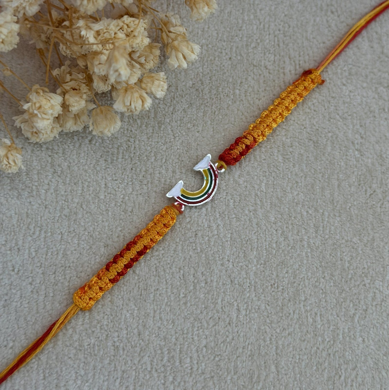Rainbow Silver Kids Rakhi - Image 2