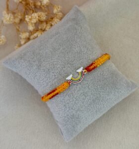 Rainbow Silver Kids Rakhi