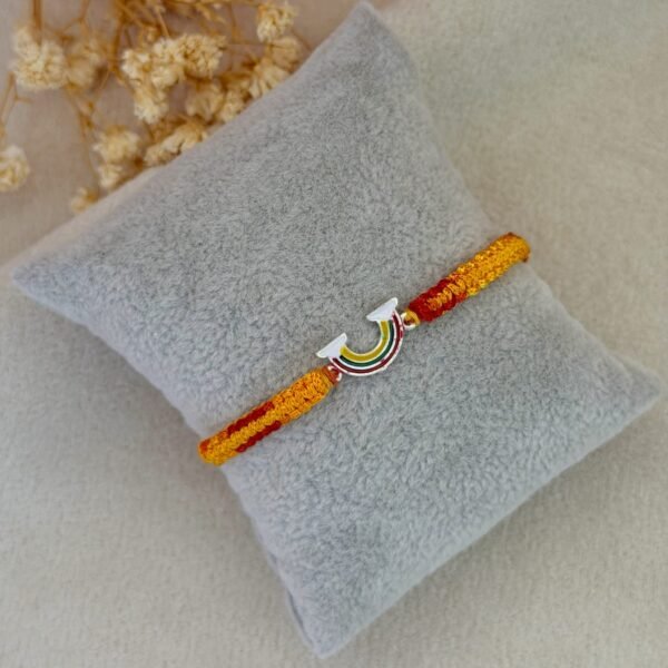 Rainbow Silver Kids Rakhi