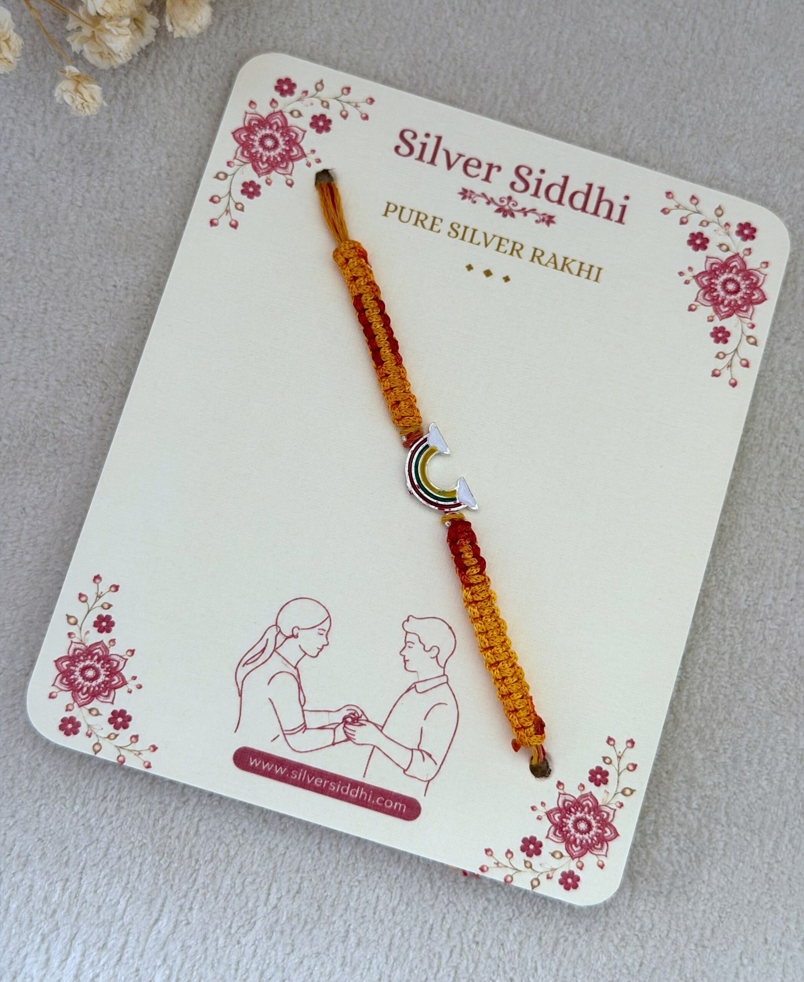 Rainbow Silver Kids Rakhi - Image 3