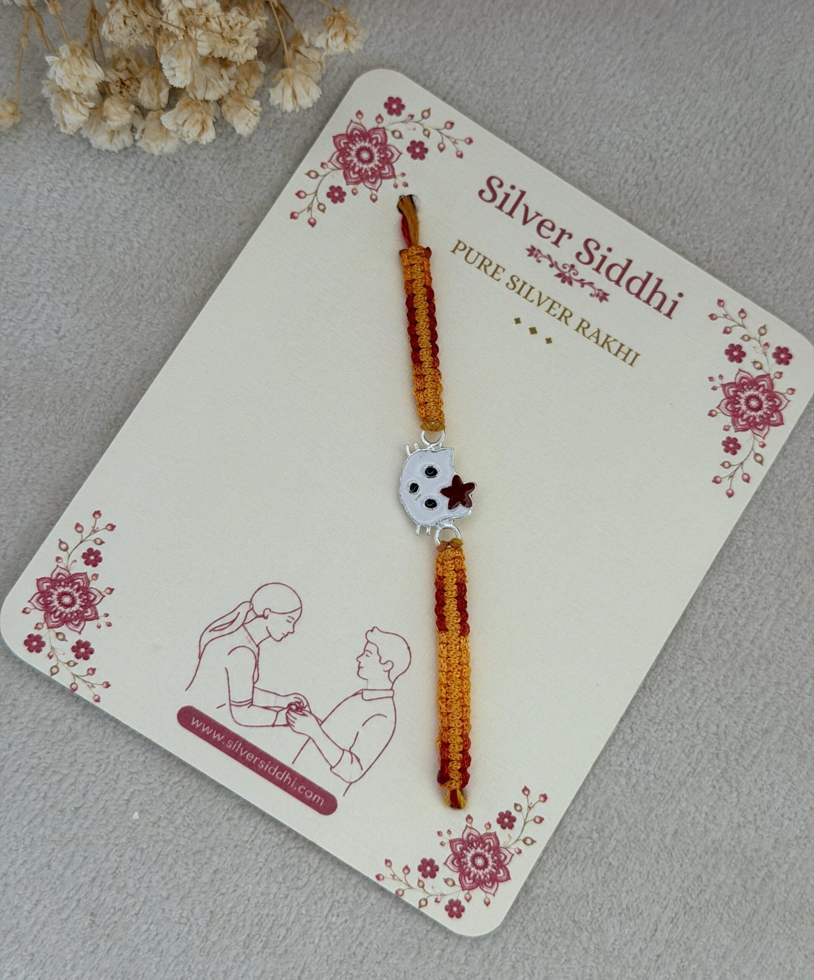 Kitty Silver Kids Rakhi - Image 3