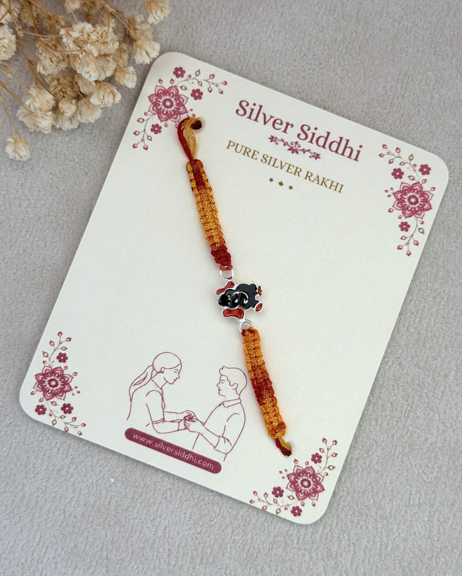 Elephant Silver Kids Rakhi - Image 2