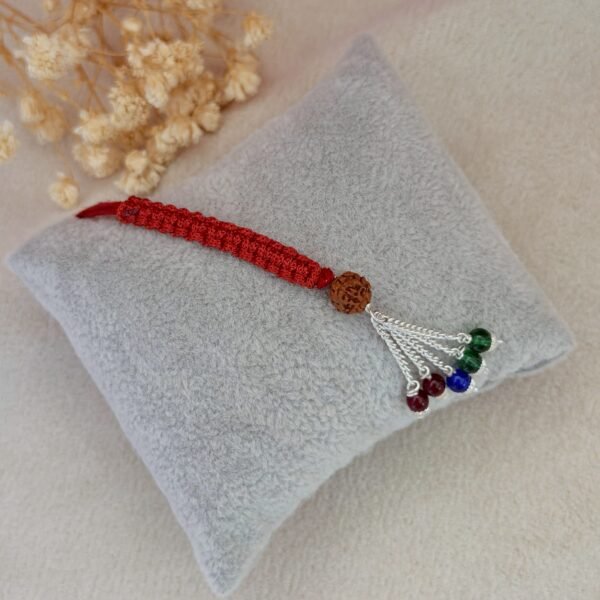 Rudraksha Silver Chuda Rakhi