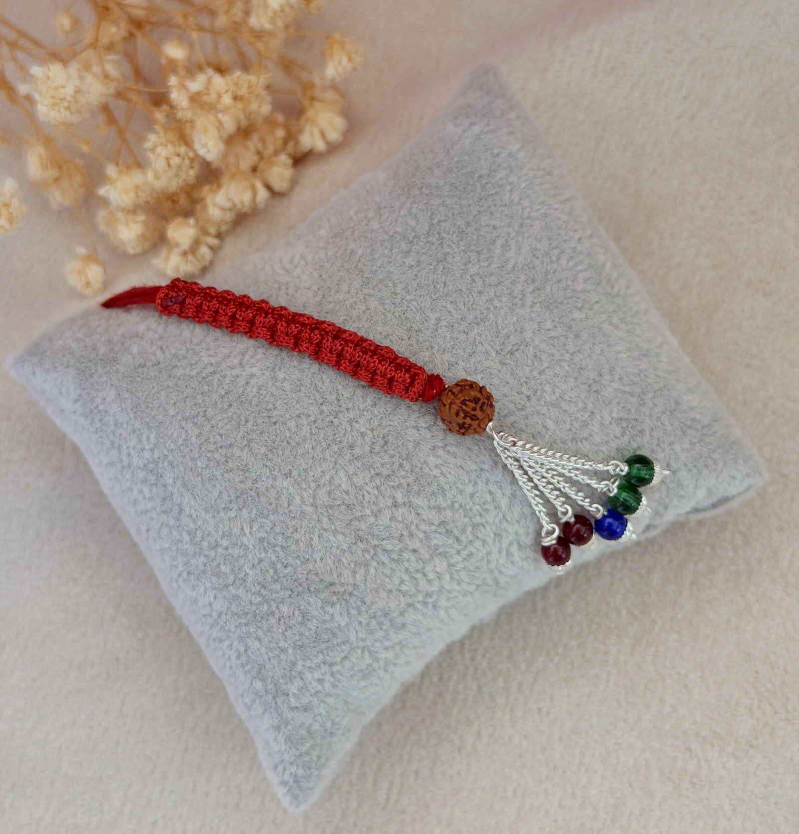 Rudraksha Silver Chuda Rakhi