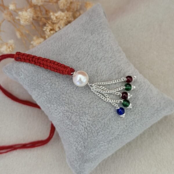Pearl Silver Chuda Rakhi