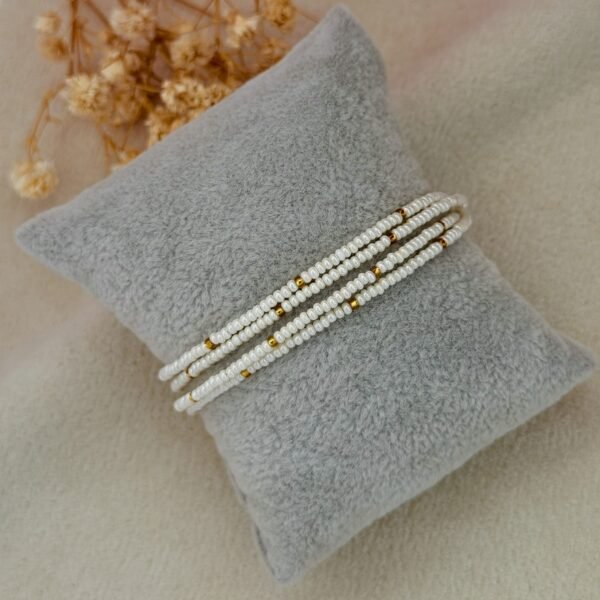 Gucha Pearl beads silver rakhi