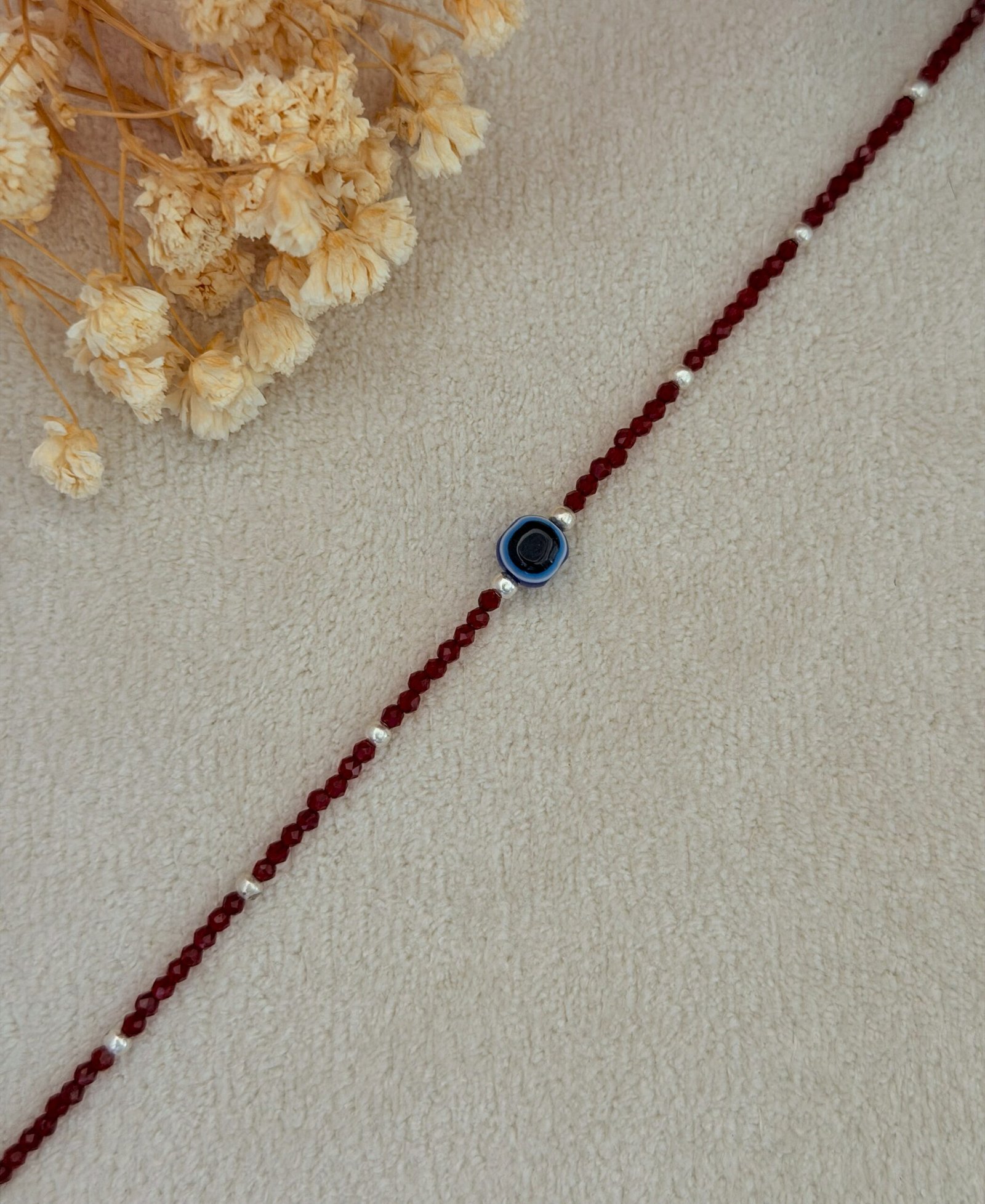 evil eye single line beads bracelet - Image 3