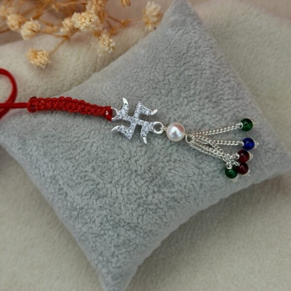 Swastik Silver Chuda Rakhi