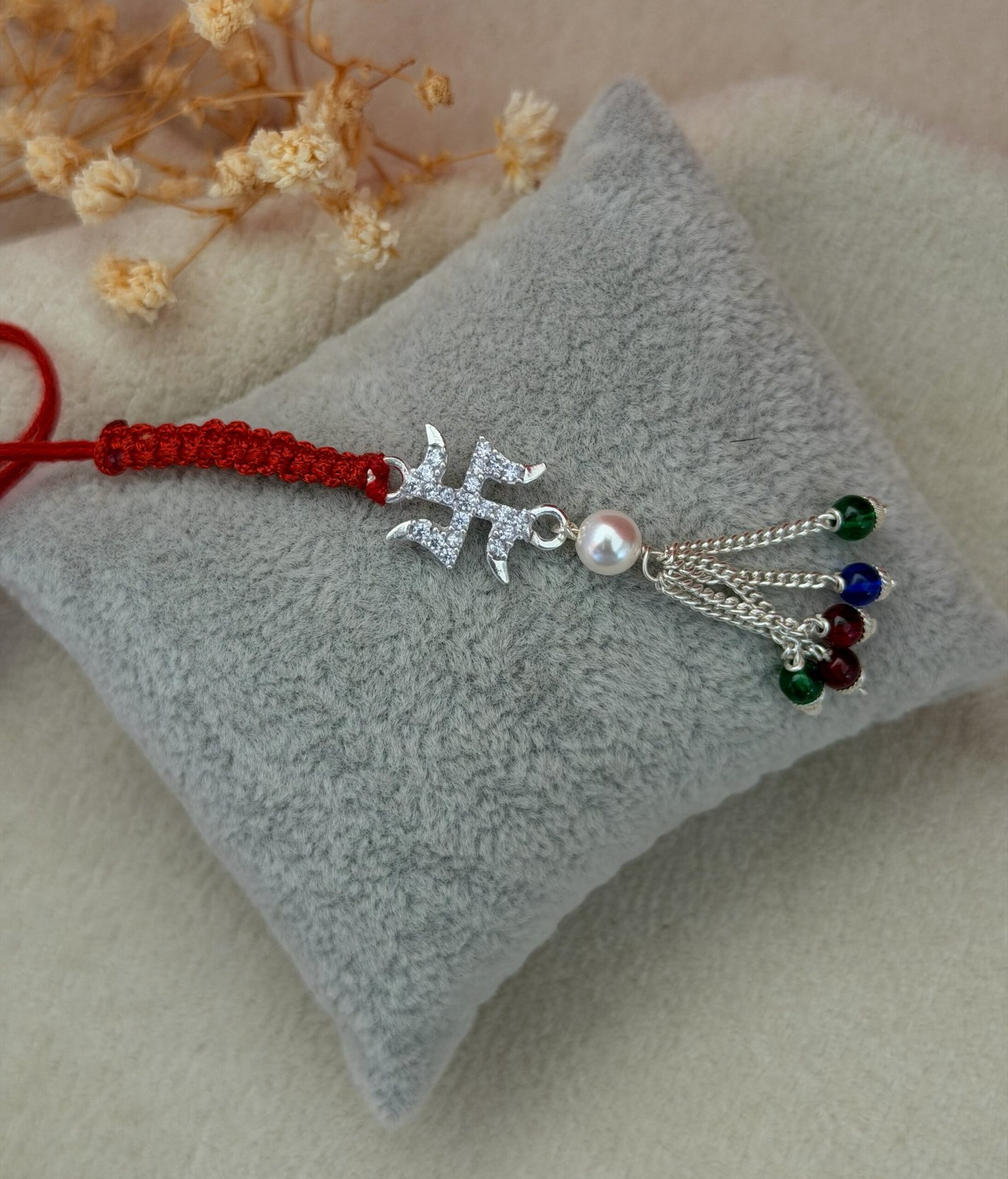 Swastik Silver Chuda Rakhi