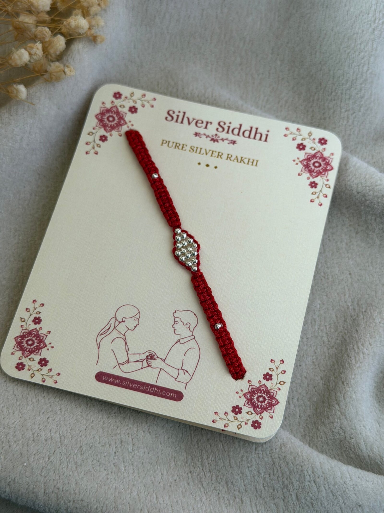 Barfi silver rakhi - Image 3