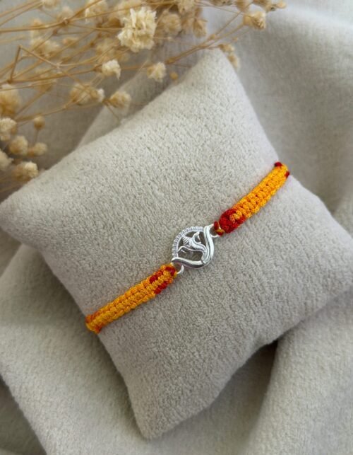 Ganesha silver rakhi